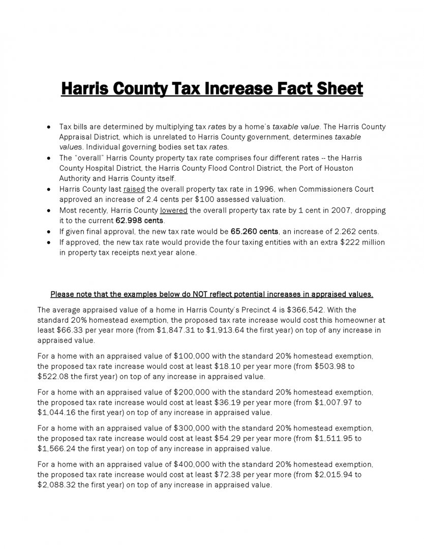 Stop the Harris County Tax Increase Valoree Swanson For State